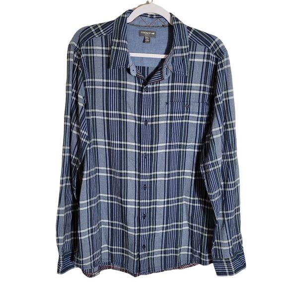 Toad & Co Men's Beckmen Long Sleeve Slim Shirt Size XL Cotton Button Down Plaid - Picture 1 of 8